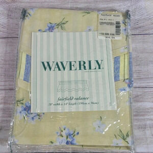 Waverly Scalloped Fairfield Valance Fontanelle Buttercream Floral 78"x 14" New